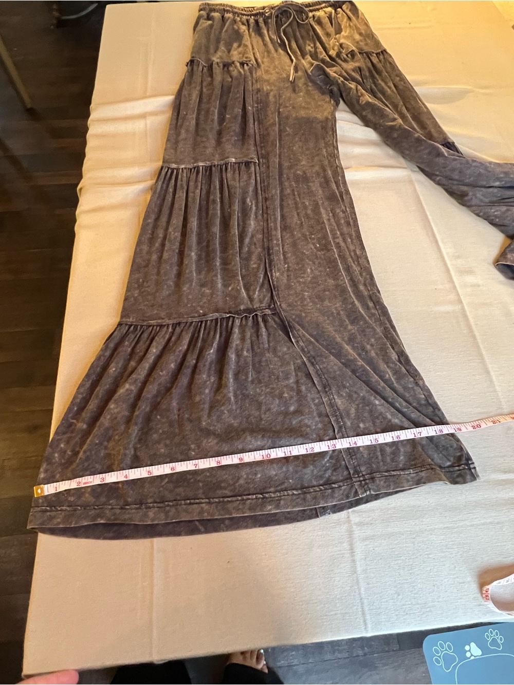 mittoshop Black Washed Tiered Wide Leg Jumpsuit Pants - Picture 6 of 6
